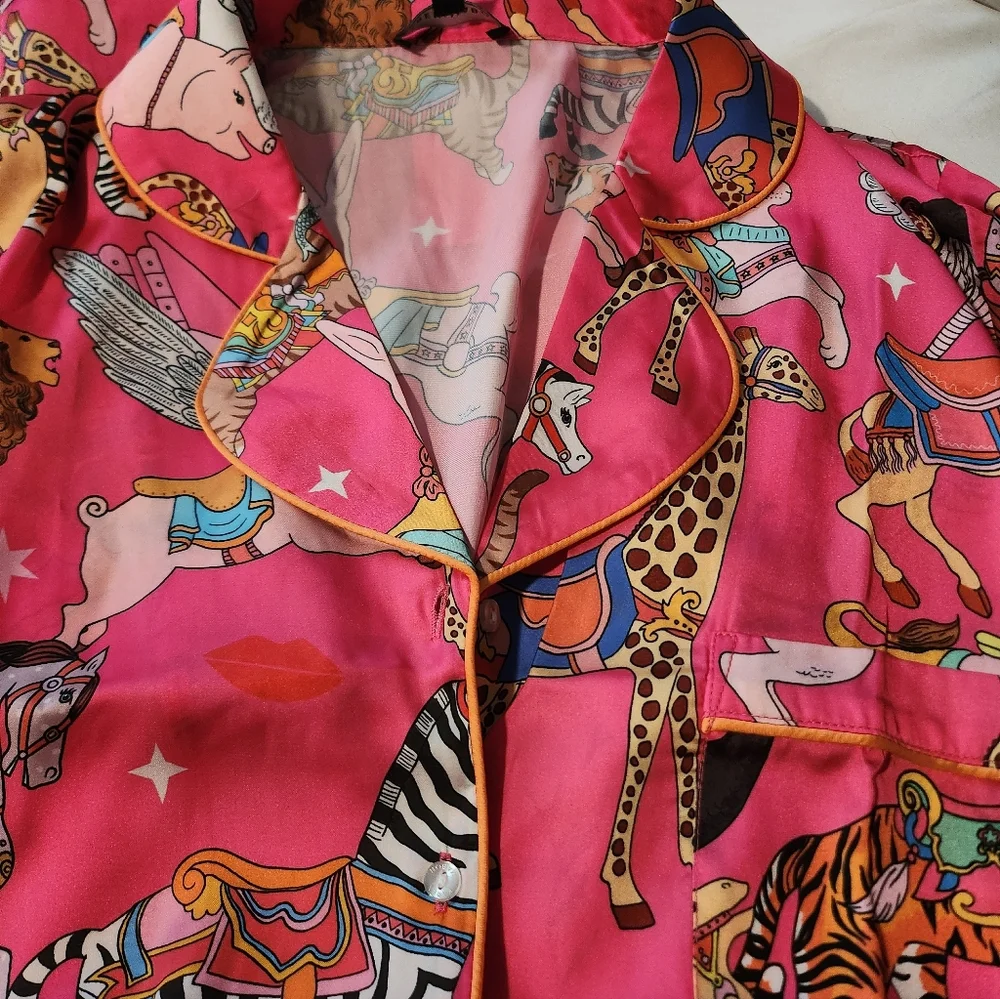 NEW Karen Mabon Long-Sleeve Carousel Pajama Set - Picture 8 of 10